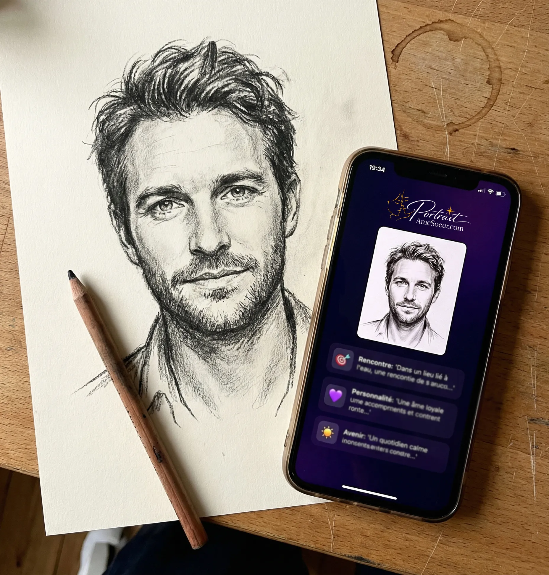 Exemple de portrait reçu